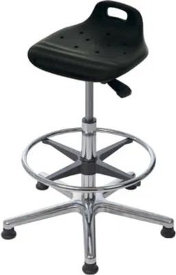 Produktbild von Hocker - Stehhilfe - Sitzhöhe 660 - 910 mm - Aluminium Fußkreuz mit Gleitern - Fußring