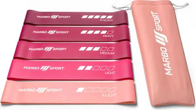 Produktbild von Marbo Sport - Set mit 5 rosa Widerstandsbändern 600 x 50 mm