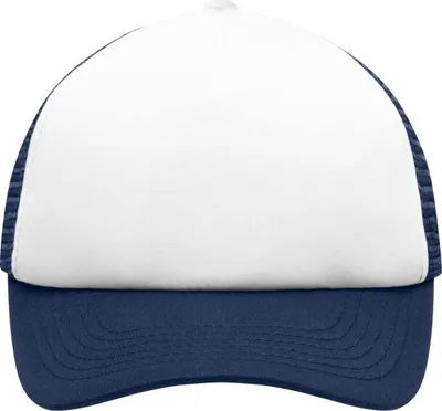 Produktbild von 5 Panel Polyester Mesh Cap for Kids white/navy, Gr. one size