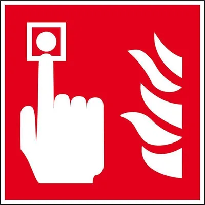 Produktbild von Brandschutzschild "Brandmelder", für Innen- und Außenbereiche, in verschiedenen Größen und Materialien verfügbar, Maße 20 x 20 cm, Material PVC-Folie, Techn. Eigenschaften selbstklebend, langnachleuchtend, Verpackungseinheit: 1 STK