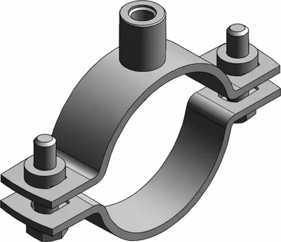 Produktbild von MEFA Rohrschelle Maxima PSM 25x3, 57 - 61 mm M8/M10 o. Dämm., 1 Stk.