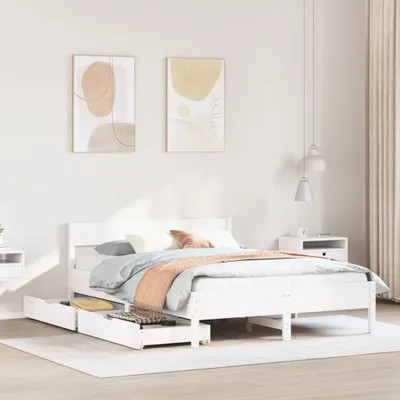 Immagine prodotto di Maison Exclusive - Letto senza Materasso Bianco 140x190 cm Legno Massello di Pino
