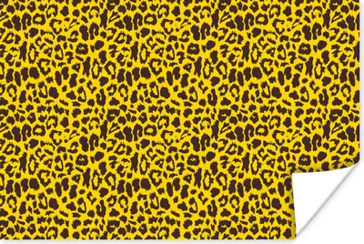 Produktbild von MuchoWow® Poster Tiger - Tiermuster - Gelb 180x120 cm - Fotoplakat