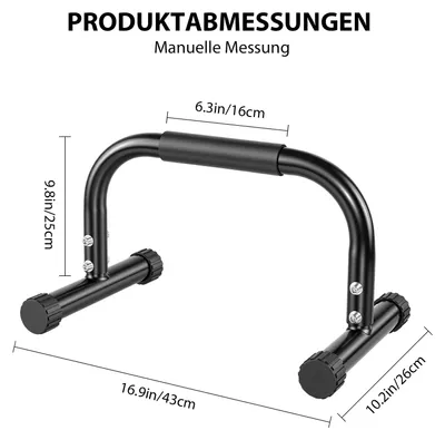 Produktbild von Parallettes und Liegestützgriffe - Push up Bars - Krafttraining Brust & Oberkörper - Handstand, Dips & Plank - Calisthenics - 42×25×25 cm