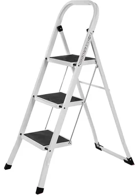 Imagen del producto de Escalera doméstica de 3 peldaños, plegable, con una capacidad de carga de 150 kg