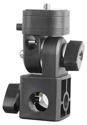 Immagine prodotto di Adattatore per treppiede, attacco a slitta, vite da 1/4 di pollice per fotocamera, inclinazione di 180 gradi, piastra a sgancio rapido, compatibile con il monitor ad anello DSLR C