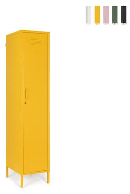 Produktbild von Stahlschrank mit 4 verstellbaren Einlegeböden 46x38x185 cm Cambridge YES - Gelb