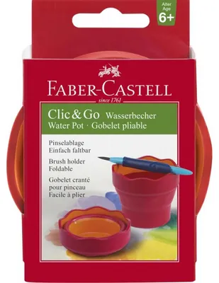 Zdjęcie produktu dla FABER-CASTELL 181517 Kubek na wodę CLIC & GO - czerwony