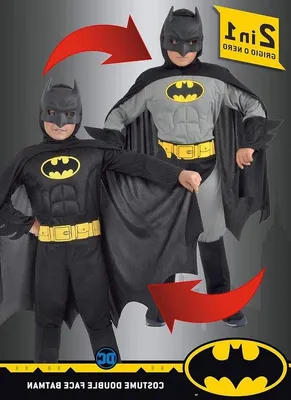Produktbild von Famanu Kostüm 2-in-1 Classic Dark Knight Batman - Größe 5-7 Jahre