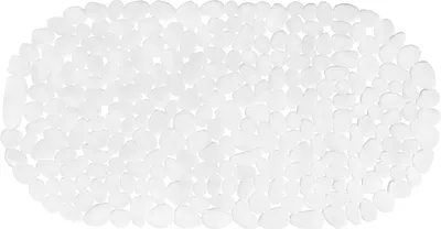 Zdjęcie produktu dla Biała Mata Łazienkowa Antypoślizgowa Pod Prysznic Do Wanny 66X34 Cm Owalna