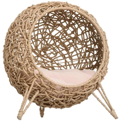 Immagine prodotto di Cuccia per gatti con cuscino - Letto per gatti - Metallo - Colore legno