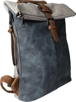Produktbild von Kleiner Rucksack 32x33x8,5 cm mit Reißverschluss, verstellbaren Schultergurten und Überschlag