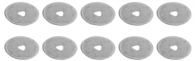 Produktbild von 10 Stück Stoffschneideklingen aus Edelstahl, kreisförmig, rotierende Nähklingen, Ersatzklingen 45 mm
