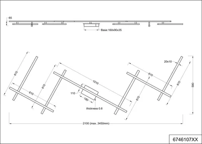 Produktbild von TRIO LED Deckenleuchte Indira 345 cm