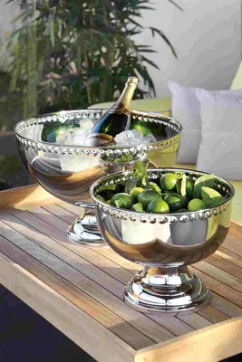 Produktbild von Fink JUPITER, Punchbowl, Edelstahl , silberfarben, H. 30 cm, D. 43 cm Höhe: 30.00 cm Durchmesser: 43.00 cm 154033