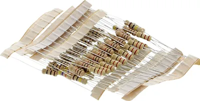 Produktbild von Widerstände je 10x 10Ohm, 47Ohm, 100Ohm, 220Ohm, 1kOhm, 10kOhm, 100kOhm, 4,7kOhm Ω ±5%