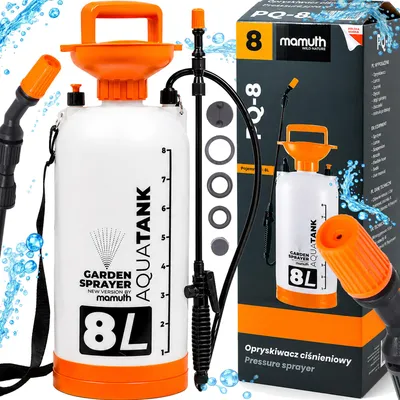 Produktbild von DRUCKSPRÜHER 8L MAMUTH Drucksprühgerät Gartensprüher lang Lanze Schultergurt