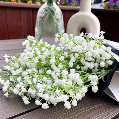 Obrázok produktu pre Umelé kvety gypsofily, 12 kusov, výška 52 cm, vhodné na dekoráciu