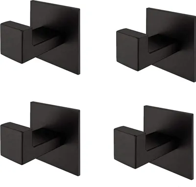 Produktbild von Selbstklebend 304 Edelstahl Handtuchhaken ohne Bohren, Handtuchhaken Badezbehimmer Zuör, Handtuchhaken Bademantel, Kleiderhaken