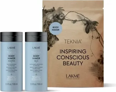 Produktbild von Lakme Teknia Reisepaket Body Maker: Shampoo 100ml, Balsam 100 ml