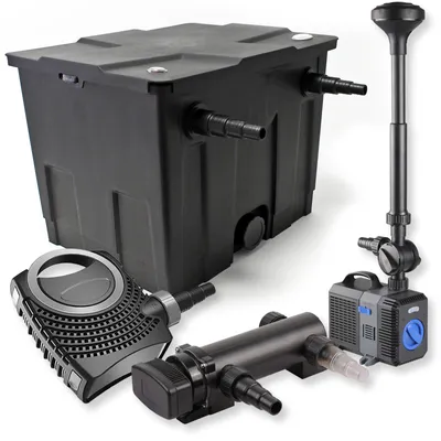 Immagine prodotto di SunSun Set di filtri a 1 camera per 12000 litri con chiarificatore UVC 18W per laghetti NEO7000 Pompa 50W per fontane