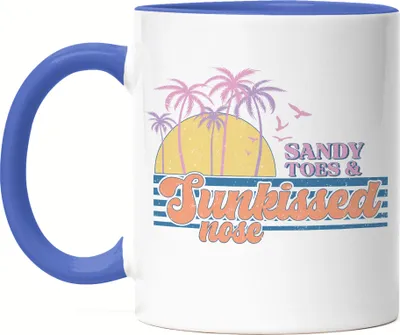 Produktbild von Sandy toes & sunkissed nose Tasse Blau Ocean Child Sun Surf Strandkind Urlaub