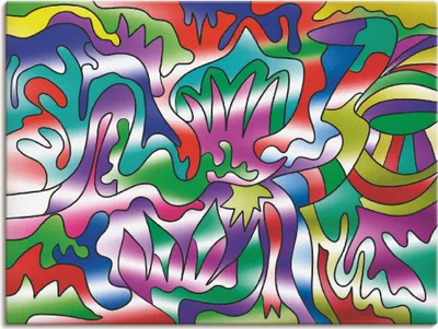 Produktbild von ARTland Leinwandbild Bunt Abstrakt II Größe: 80x60 cm