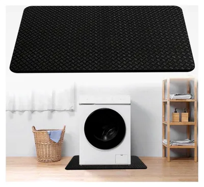 Produktbild von Antivibrationsmatte 60x60 cm, Antirutschmatte für Waschmaschinen, zuschneidbar, leicht und wasserdicht, Schall- und Vibrationsdämpfung für Waschmaschinen, Fitnessgeräte und Drucker