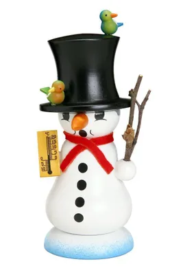 Produktbild von Kuřácká figurka sněhulák Schmelzi s ptákem výška 11 cm NOVINKA