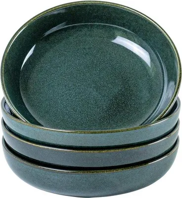 Image de Lot de bols en porcelaine pour 4 personnes, vert