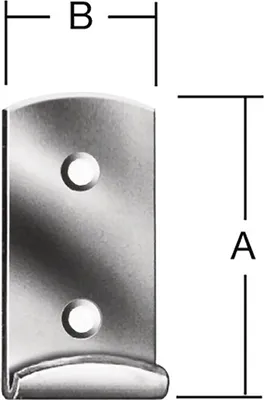 Produktbild von VORMANN Schließhaken Länge 46 Breite 18 Stärke 2 mm Edelstahl gekröpft