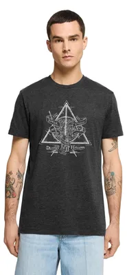 Produktbild von Spreadshirt Harry Potter The Deathly Hallows Männer Premium T-Shirt, S, Anthrazit meliert
