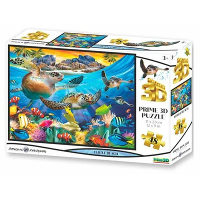 Produktbild von PRIME 3D Puzzle Turtle Beach 3D 48 Teile