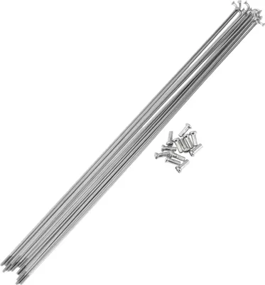 Produktbild von 12 Set 14G Fahrradspeichen 285mm Fahrradrad Speichen 304 Edelstahl Silber Ton