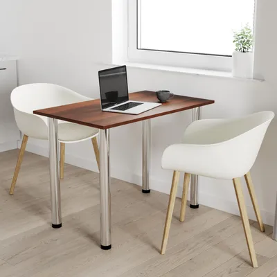 Produktbild von AKKE Walnuss Küchentisch mit chrom beine LxBxH: 70x40x74 cm