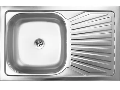 Produktbild von Edelstahl 1 Becken Küchenspüle Aufsatzspüle Küchen Spüle Spülbecken