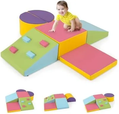Imagen del producto de Bloques de construcción blandos, juego de 6 piezas, estructura de escalada, para que los niños puedan trepar y gatear