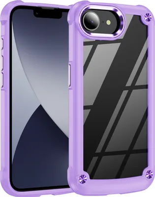 Produktbild von Hülle für iPhone 16e/iPhone 17e Hybrid Transparente PC Robust TPU Bumper Stoßfest Schutzhülle Lila