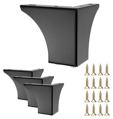 Image de Omgoods - Lot de 4 pieds en acier pour meubles