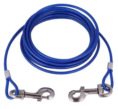 Produktbild von Hundeleine Stahldraht Sicherheitskabel 5 mm x 5 m Blau