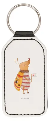 Produktbild von Mr. & Mrs. Panda Schlüsselanhänger Nachtfalter Fähnchen - Weiß - Geschenk, Spruch Lustig, schlüsselbund anhänger, Niedlich, Süß, Lustige Sprüche, für schlüssel, Witzig