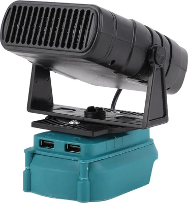 Image de Chauffage d'appoint à température constante pour BL1850 Batterie Lithium Ion 200W Soufflerie de chauffage portable avec deux ports USB 2 Réglages de température