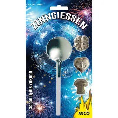 Produktbild von Zinngießen, 3 Flachfiguren mit Löffel