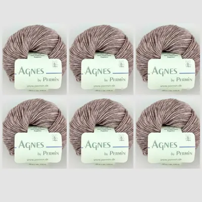 Productafbeelding van 6 bollen Agnes van Permin – Luxe kettinggaren van yak, kasjmier en merinowol (25 gram/110 meter) (kleur 09: roze)