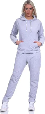 Immagine prodotto di Felpa con cappuccio da donna Nicki, tuta da jogging e tempo libero; grigio L/40