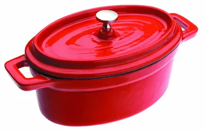 Produktbild von Ovale Mini-Cocotte, 15 x 10 x 6 cm, aus Gusseisen, geeignet für Induktionskochfelder