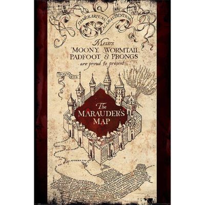 Harry Potter - Poster, "Marauders Map" PM3281 (Einheitsgröße) (Braun/Beige)