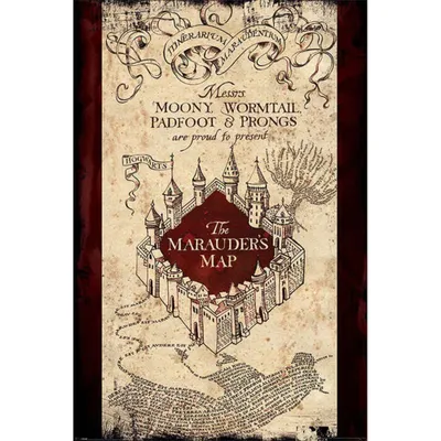Produktbild von Harry Potter - Poster, "Marauders Map" PM3281 (Einheitsgröße) (Braun/Beige)