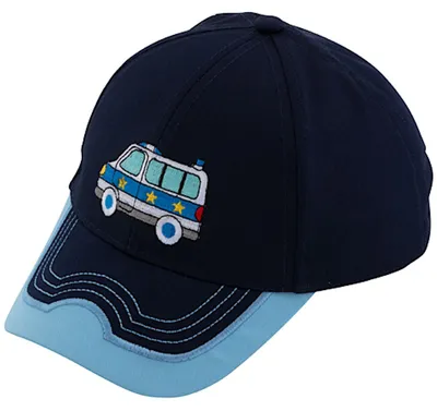 Fiebig Kinder Baseball-Cap mit Traktor-Muster in blau