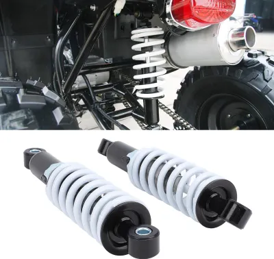 Image de 2 amortisseurs, entraxe 250 mm, capacité de charge 450 lbs, amortissement réglable pour 50 cc, 70 cc, 90 cc, 110 cc, dirt pit bike, ATV, quad, kart
